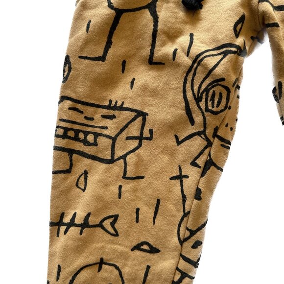 Nununu Kids Goofy Skull Print Sweatpants Joggers in Mocha size 6 7 - Picture 9 of 15
